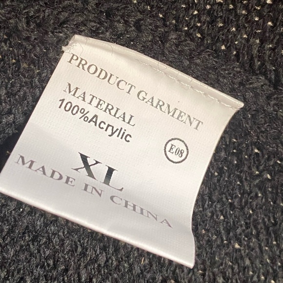 Knit Cardigan Sweater Color Block Chunky Open Front Size XL. Boho Chic NWOT - Picture 6 of 11